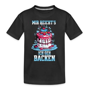 Baking Baker Baking Queen Baking Fairy Cake Cake - Kids' Premium Organic T-Shirt - black - Front