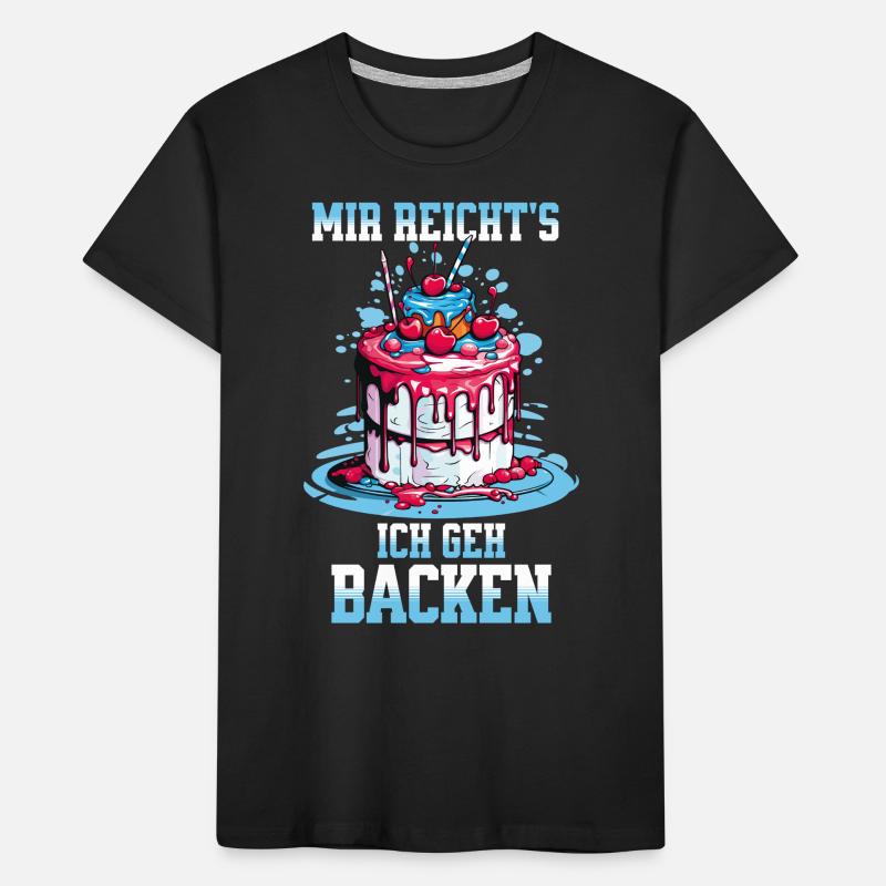 Backen Bäckerin Backkönigin Backfee Torte Kuchen Kinder Premium Bio T-Shirt