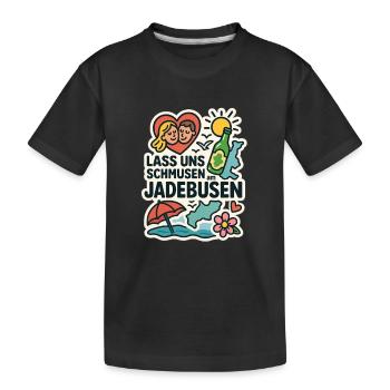 Lass uns schmusen am Jadebusen - Kinder Premium Bio T-Shirt - Schwarz - Vorne