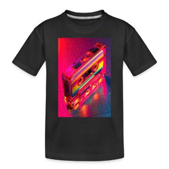 Neon Rainbow Cassette Tape - T-shirt bio Premium Enfant - noir - Devant