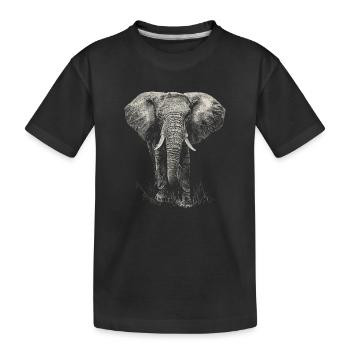 Elephant - T-shirt bio Premium Enfant - noir - Devant