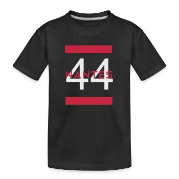Nantes 44 Nantes T-Shirt - Kinder Premium Bio T-Shirt - Schwarz - Vorne