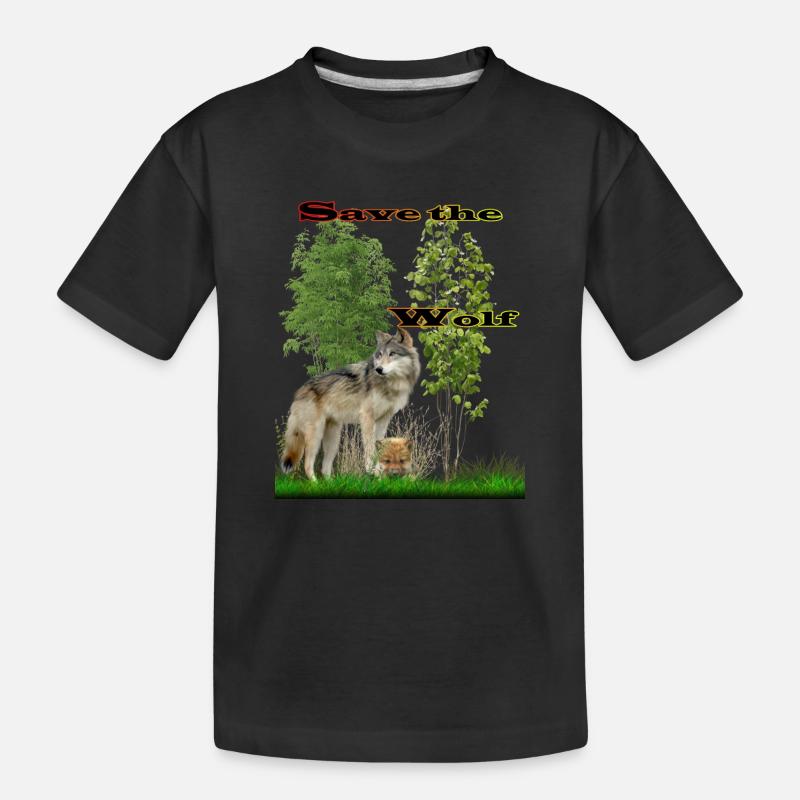 loup 2 - T-shirt bio Premium Enfant - noir