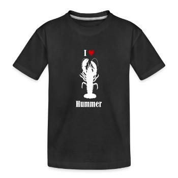 I Love Hummer - Kinder Premium Bio T-Shirt - Schwarz - Vorne
