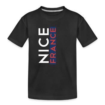 Nizza Frankreich Nice France - Kinder Premium Bio T-Shirt - Schwarz - Vorne