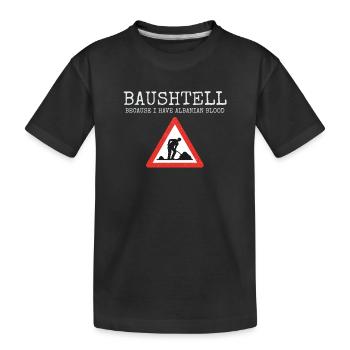 Humour albanais « Sang albanais » - T-shirt bio Premium Enfant - noir - Devant