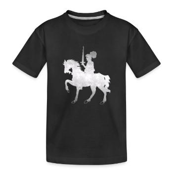 knight - Kids' Premium Organic T-Shirt - black - Front