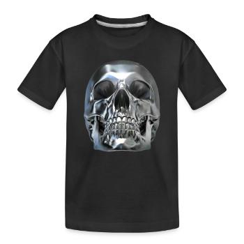 Crâne platine - T-shirt bio Premium Enfant - noir - Devant