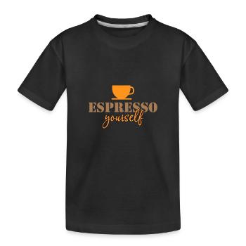 Espresso dich selbst - Kinder Premium Bio T-Shirt - Schwarz - Vorne