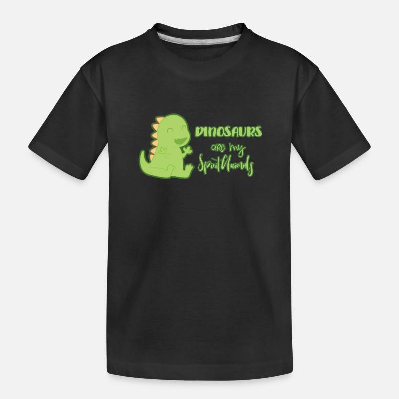Dinosaurier - Kinder Premium Bio T-Shirt - Schwarz