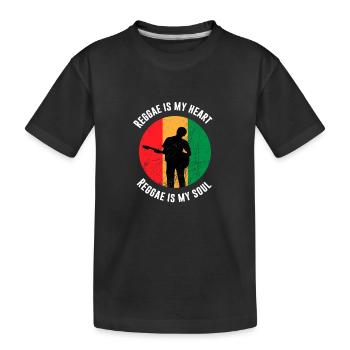 Reggae ist mein Herz - Reggae ist meine Seele - Kinder Premium Bio T-Shirt - Schwarz - Vorne