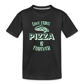 Pizza - Kinder Premium Bio T-Shirt - Schwarz - Vorne