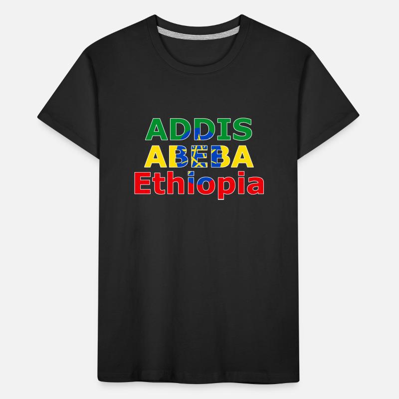 Addis Ababa Ethopia Farbdesign Kinder Premium Bio T-Shirt