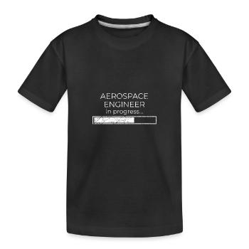 Luft- und Raumfahrttechniker in Arbeit - Kinder Premium Bio T-Shirt - Schwarz - Vorne