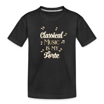 Classical music - Kids' Premium Organic T-Shirt - black - Front