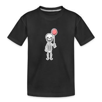 Halloween squelette - T-shirt bio Premium Enfant - noir - Devant