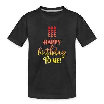 joyeux anniversaire - T-shirt bio Premium Enfant - noir - Devant