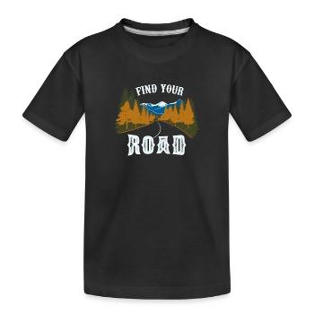 Road trip - Kids' Premium Organic T-Shirt - black - Front