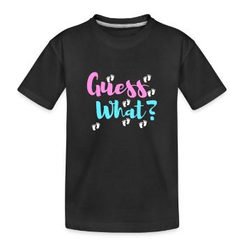 Pregnancy surprise gift - Kids' Premium Organic T-Shirt - black - Front