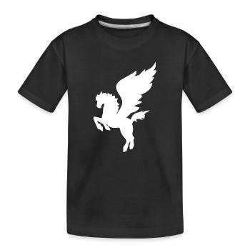 Pegasus Geflügeltes Pferd Griechische Mythologie - Kinder Premium Bio T-Shirt - Schwarz - Vorne