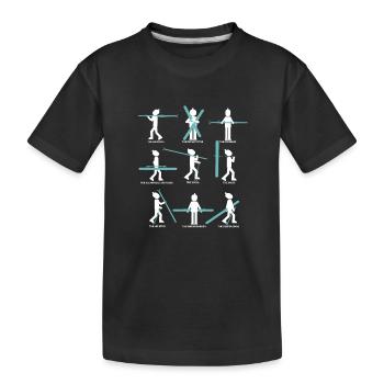 9 types de skieurs - T-shirt bio Premium Enfant - noir - Devant