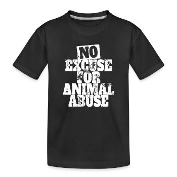 Aucune excuse pour la maltraitance des animaux Bien-être animal Amour animal - T-shirt bio Premium Enfant - noir - Devant