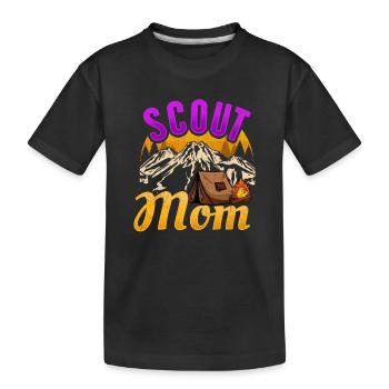 Tentes scoutes Camp scout - T-shirt bio Premium Enfant - noir - Devant