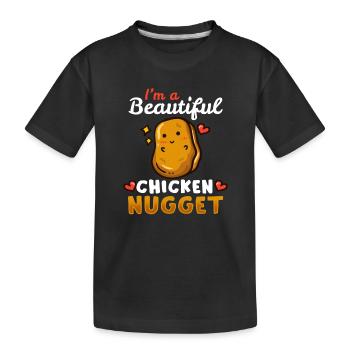 Chicken Nuggets - Kinder Premium Bio T-Shirt - Schwarz - Vorne