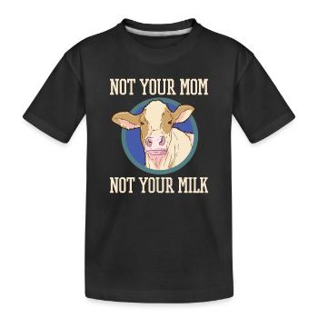 Vache vegan vegan - T-shirt bio Premium Enfant - noir - Devant