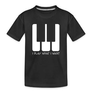 JE JOUE CE QUE JE VEUX - T-shirt bio Premium Enfant - noir - Devant