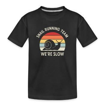 Vintage Marathon Schneckenlauf Team - Kinder Premium Bio T-Shirt - Schwarz - Vorne