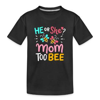 Gender Reveal Baby Party - Kinder Premium Bio T-Shirt - Schwarz - Vorne
