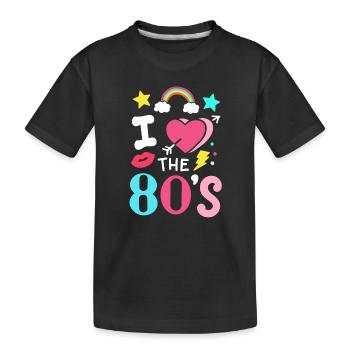 Musique de fête des années 80 des années quatre-vingt - T-shirt bio Premium Enfant - noir - Devant