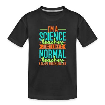 Science - Kids' Premium Organic T-Shirt - black - Front