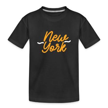 New York - Kids' Premium Organic T-Shirt - black - Front