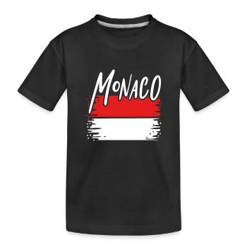 Principauté de Monaco - T-shirt bio Premium Enfant - noir - Devant