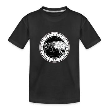 Odin Wolf Wikinger Germane Rune Walhalla Geschenk - Kinder Premium Bio T-Shirt - Schwarz - Vorne