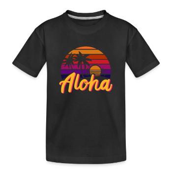 Hawaï Été Aloha - T-shirt bio Premium Enfant - noir - Devant