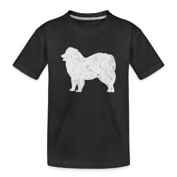 Samoyed Samoyed propriétaire de chien - T-shirt bio Premium Enfant - noir - Devant