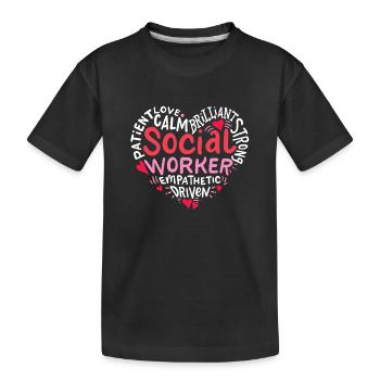 Travailleur social - T-shirt bio Premium Enfant - noir - Devant