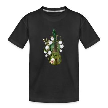 Wonderful violin - Kids' Premium Organic T-Shirt - black - Front