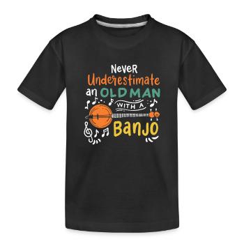 Banjo - Kids' Premium Organic T-Shirt - black - Front