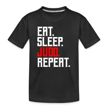 Judo - Kinder Premium Bio T-Shirt - Schwarz - Vorne