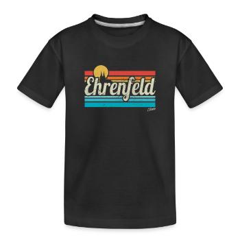 Ehrenfeld Veedel Köln Viertel Retro Vintage Surfer - Kinder Premium Bio T-Shirt - Schwarz - Vorne
