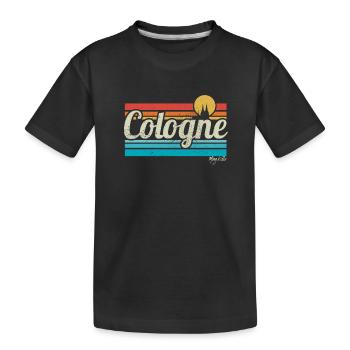 Cologne Cologne Retro Vintage Surfer Cologne Carnival - Kids' Premium Organic T-Shirt - black - Front