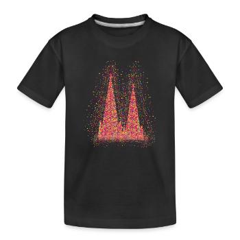 Kölner Dom Konfetti Im Herzen Karneval Herz Köln - Kinder Premium Bio T-Shirt - Schwarz - Vorne