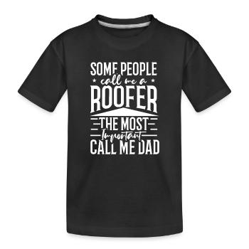 Roofer Crafts - Kids' Premium Organic T-Shirt - black - Front