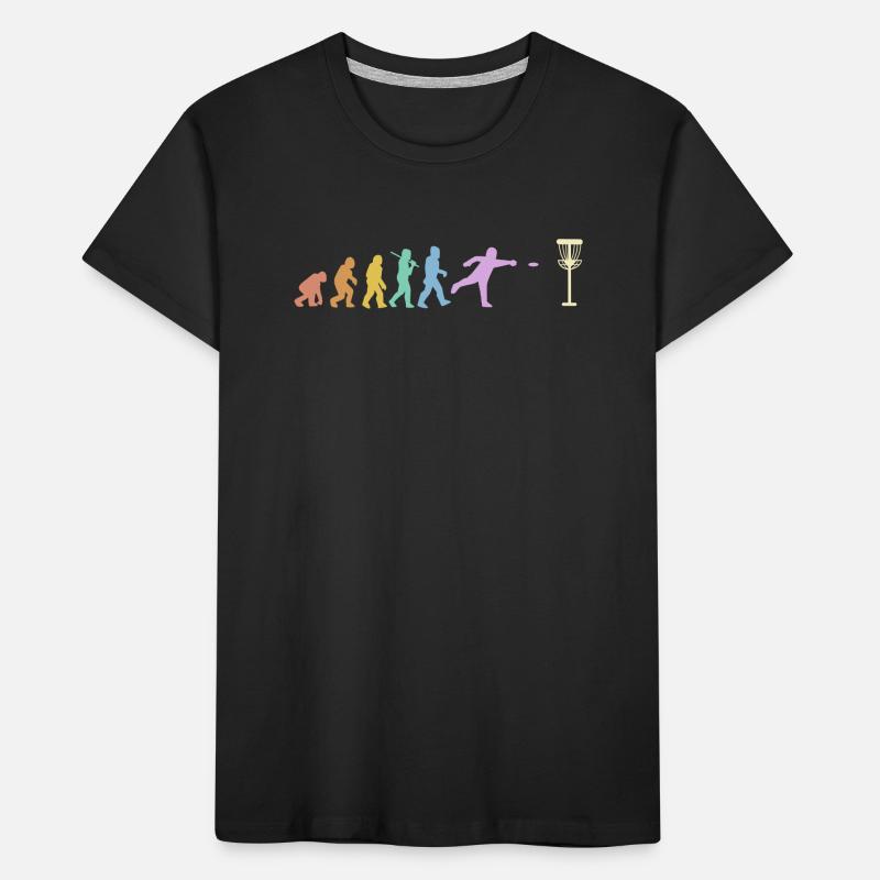 Discgolf Evolution Disc Golf Discgolfer Kinder Premium Bio T-Shirt