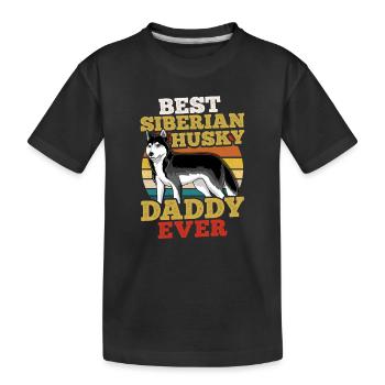 Husky de Sibérie Rétro - T-shirt bio Premium Enfant - noir - Devant