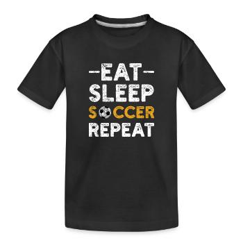 Football Sports Football players - Kids' Premium Organic T-Shirt - black - Front